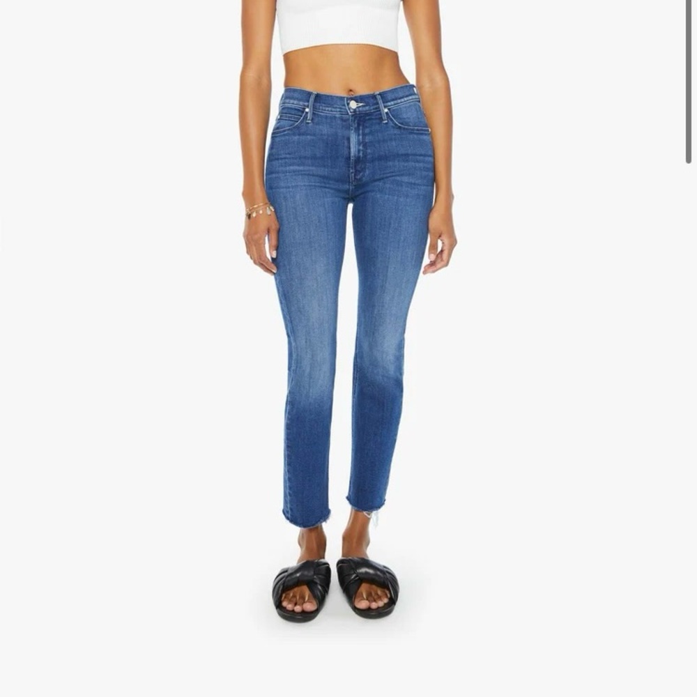 Mother Mid Rise Dazzler straight leg jean size 24 NWT